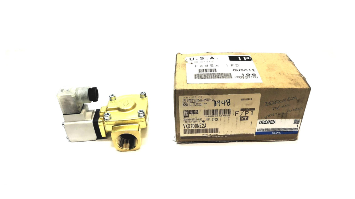 SMC 2 Port Solenoid Valve VXD2D0NZ2A NOS