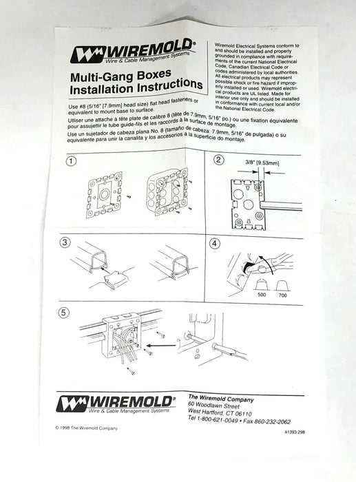 Legrand Wiremold Ivory Switch And Receptacle Box V5748-3 NOS