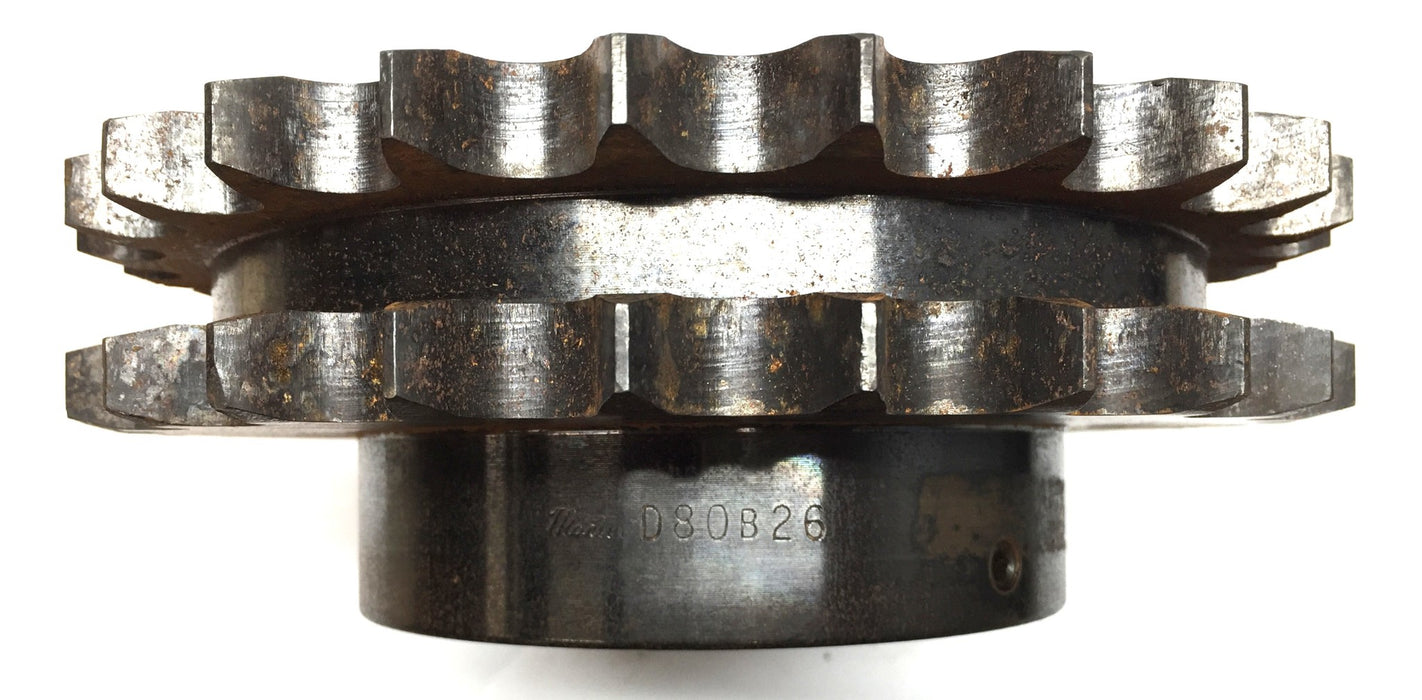 Martin Double-Strand Roller Sprocket D80B26 1.68" Bore NOS