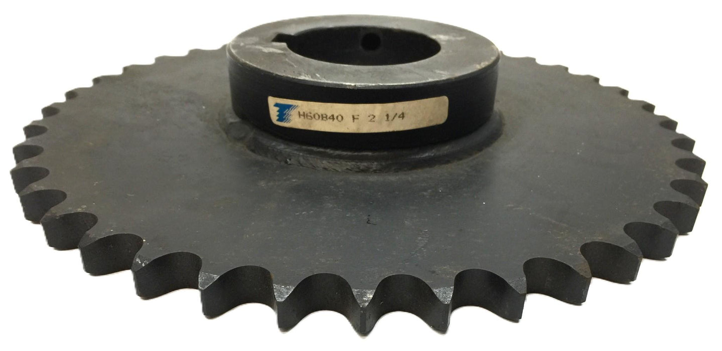 Tsubaki Roller Sprocket H60B40 2-1/4" Bore with Keyway NOS