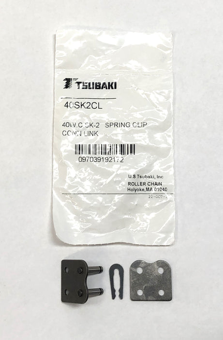 Tsubaki 40W.C.SK-2 Spring Clip Connecting Link 40SK2CL NOS