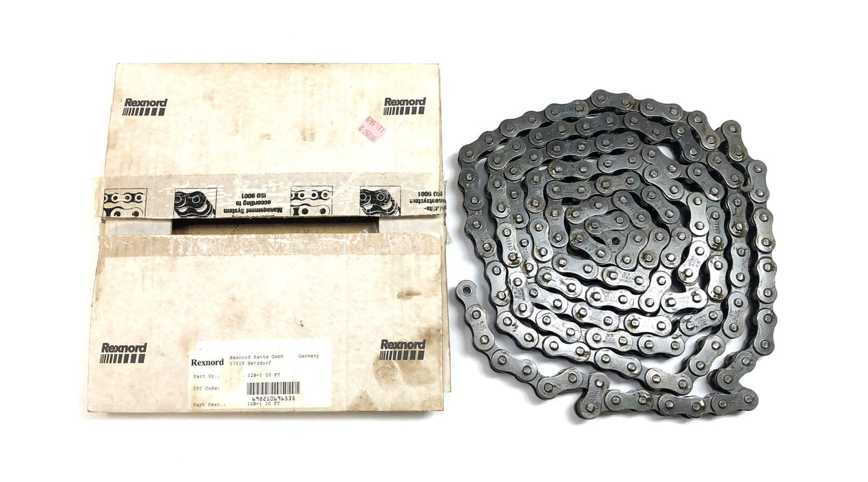 Rexnord 10' Roller Chain 12B-1 10 FT NOS