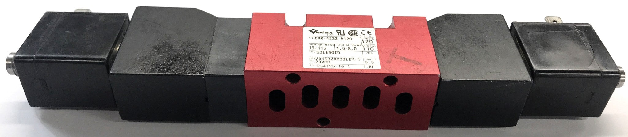VERSA Pneumatic Directional Valve CXX-4333-A120 NOS