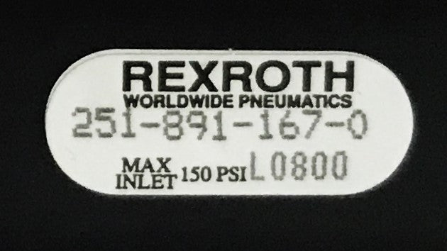 Rexroth Pneumatic Valve Assembly 251-829-44-1/251-891-167-0 NOS