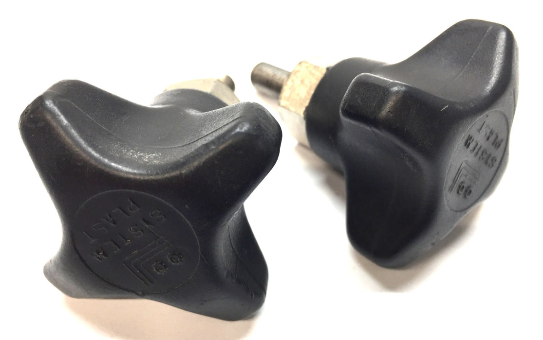 System Plast 5/16"-24 Black 4-Point Male Threaded Handle VG-282 [Lot of 2] USED
