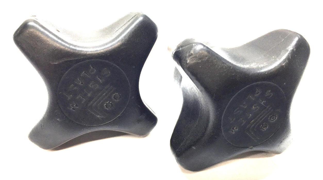 System Plast 5/16"-24 Black 4-Point Male Threaded Handle VG-282 [Lot of 2] USED