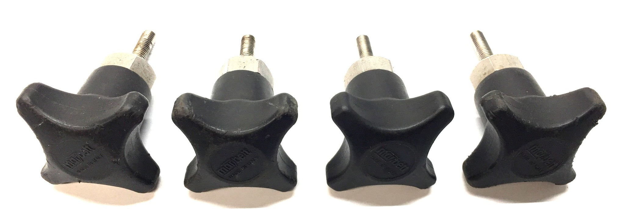 Marbett 4-Point Black M6 x 1.0mm Male Threaded Knob [Lot of 4] USED