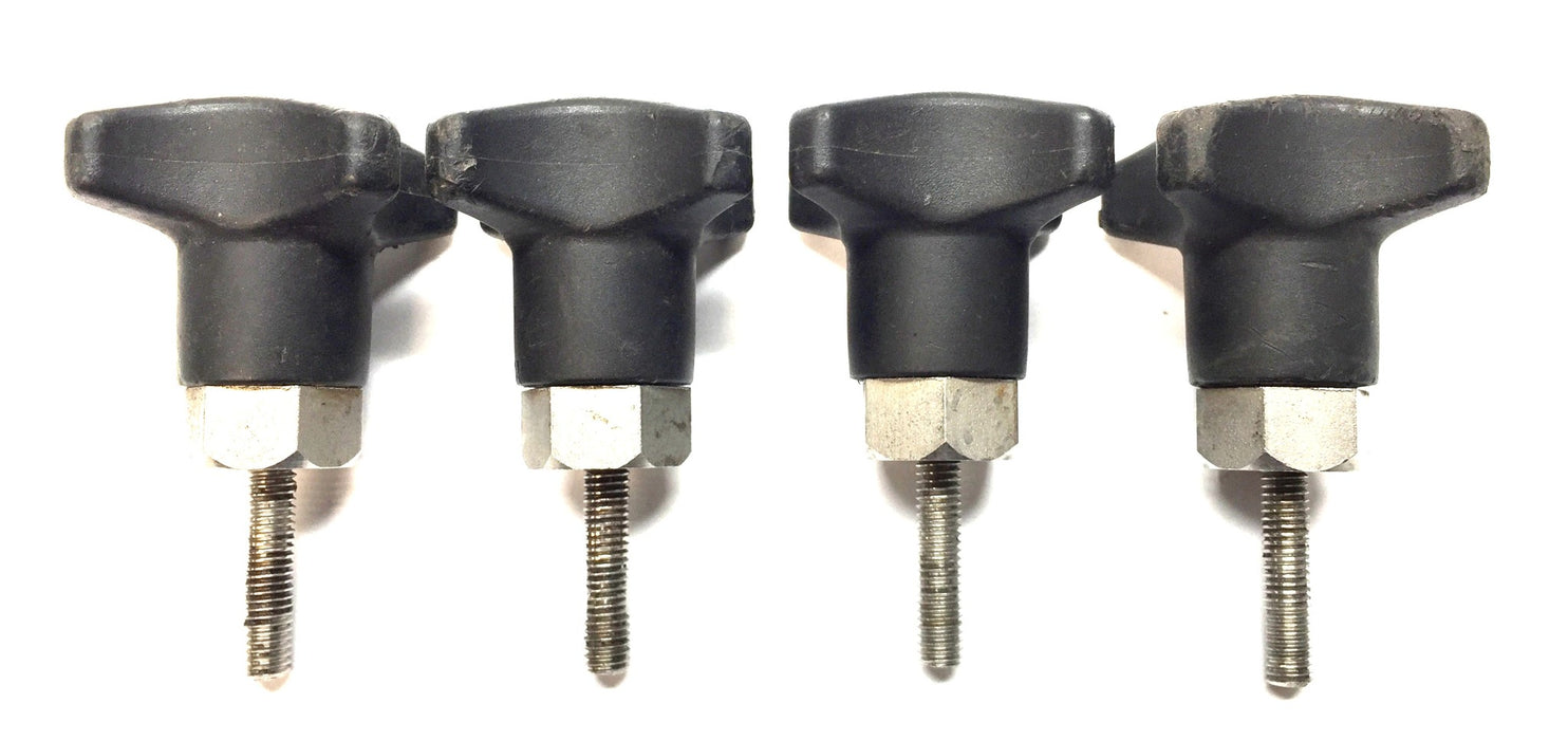 Marbett 4-Point Black M6 x 1.0mm Male Threaded Knob [Lot of 4] USED