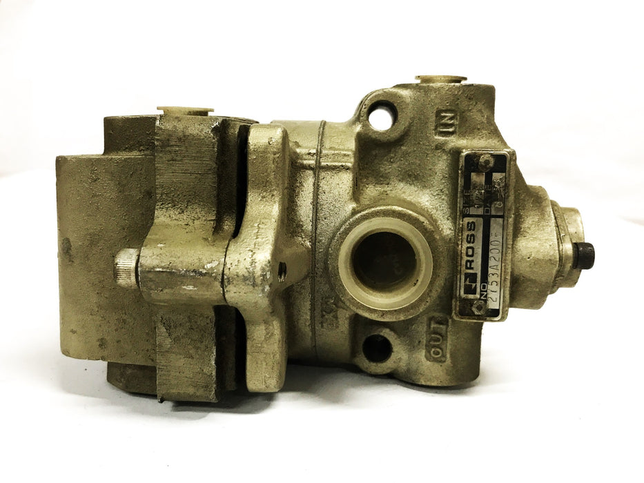 Ross Controls Pneumatic Air Valve 2753A2006 NOS