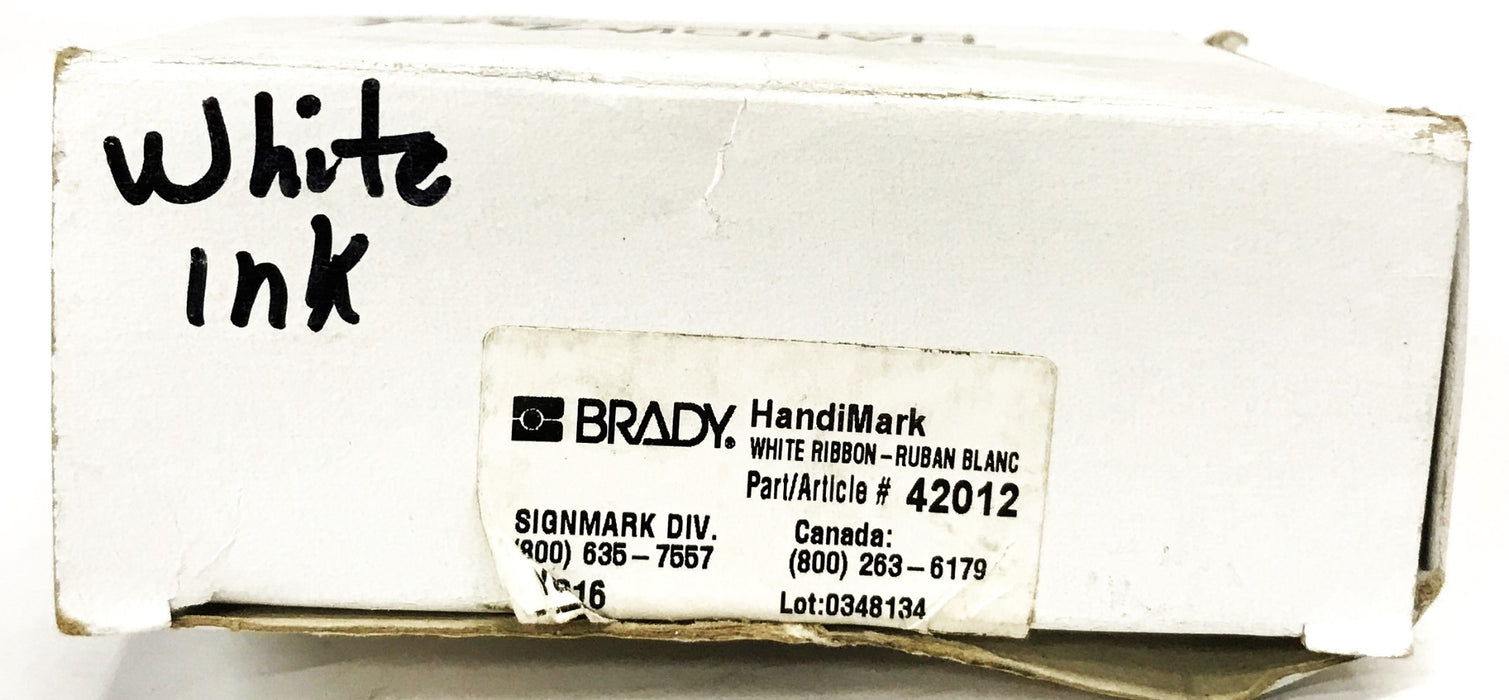 Brady Handmark Portable Label Maker Ribbon Cartridge White 42012 NOS