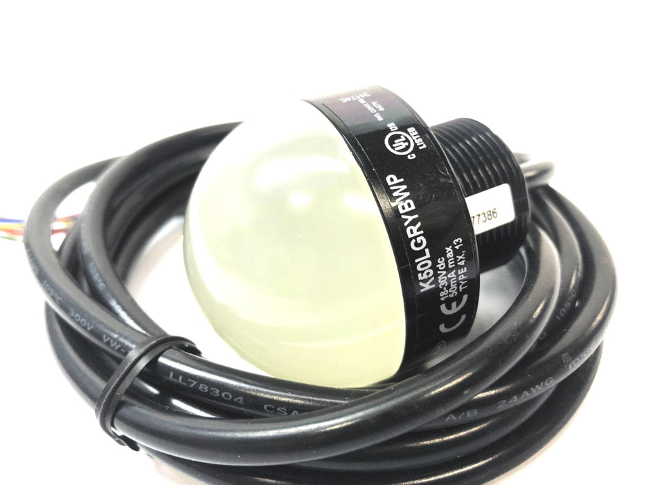 Banner Multicolor Indicator Light (No Plastic Washer or Gasket) K50LGRYBWP NOS