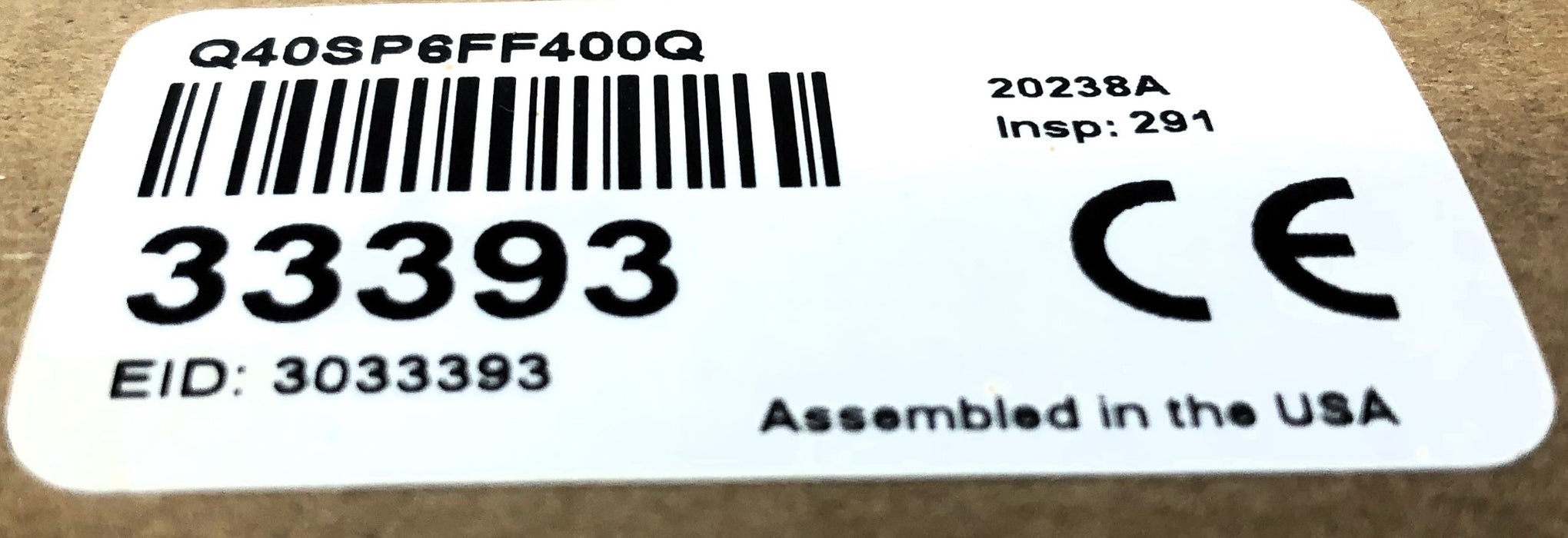 Banner 10-30 VDC Photoelectric Sensor Q40SP6FF400Q USED