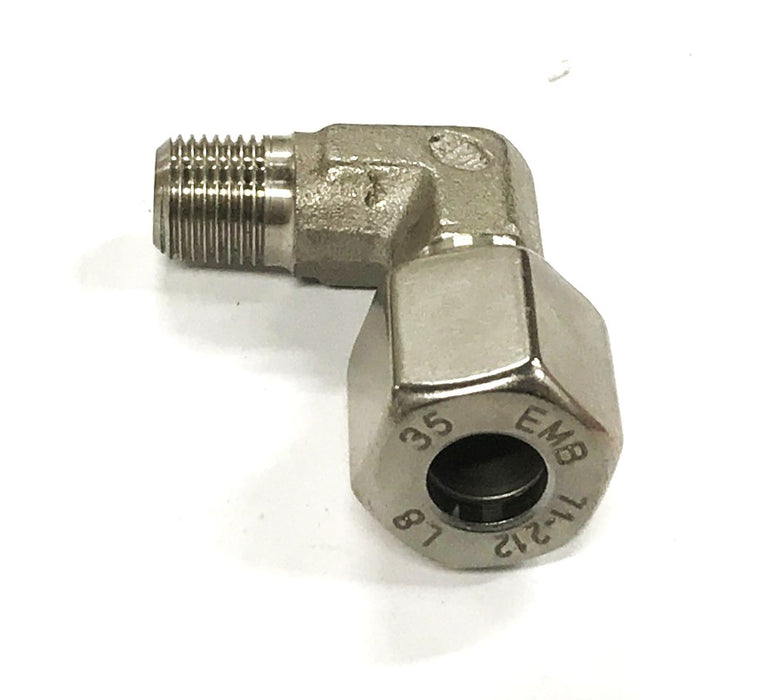 EMB Stainless Steel Compression Elbow Fitting 71-212-L8-35 [Lot of 3] NOS