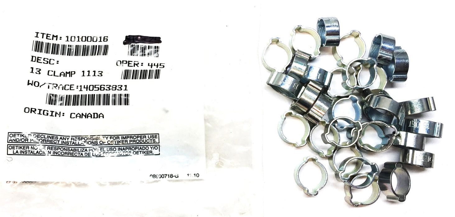 Oetiker 2-Ear Clamp 13OET (10100016) [Lot of 30] NOS