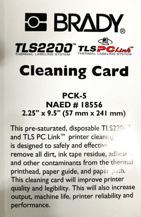 Brady Handmark Portable Label Maker Cleaning Card [3 Pack] 42009 NOS