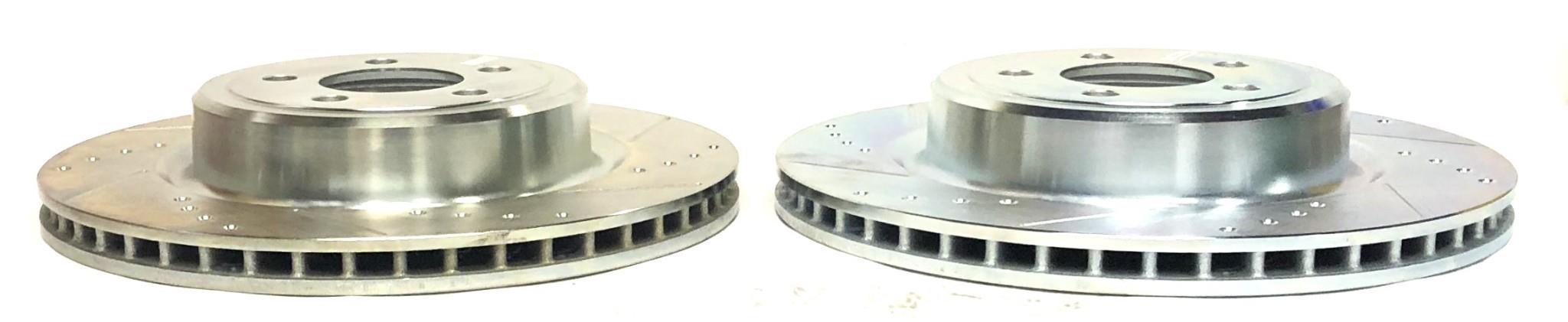 Powerstop Cross Drilled 2 Piece Brake Disc Set AR8371XPR (AR8371XL AR8371XR) NOS