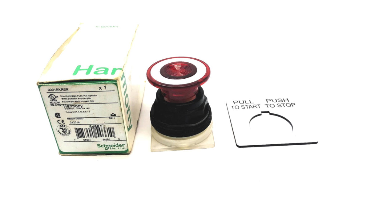 Schneider Electric Harmony 2 Position Push/Pull Button 9001SKR9R NOS