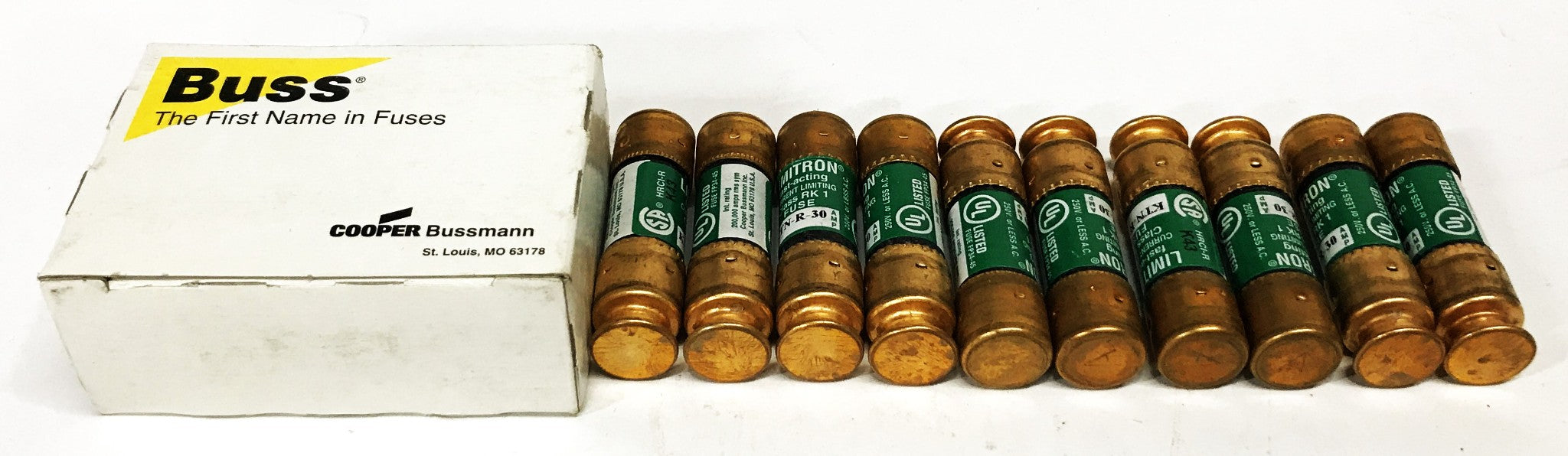 Cooper Bussmann Limitron 30 Amp Buses KTN-R-30 [Lot of 10] NOS