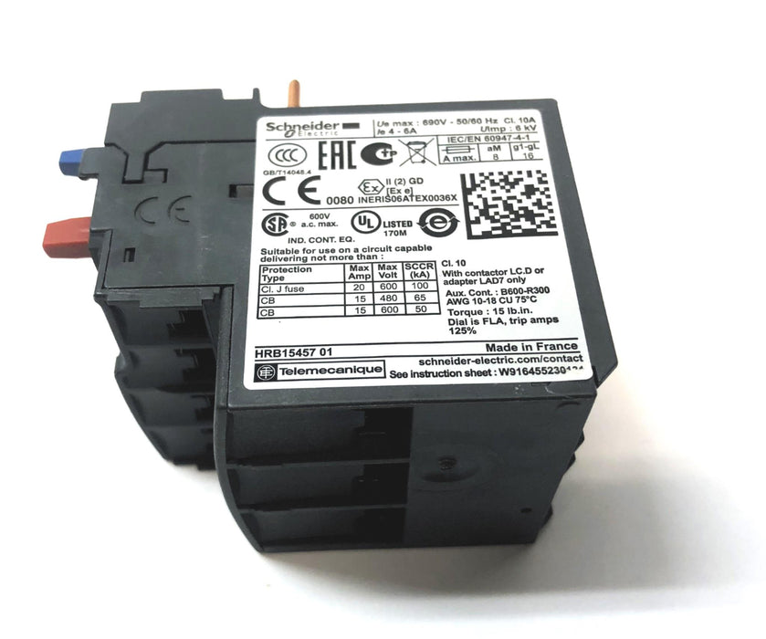 Schneider Electric TeSys Thermal Overload Relay LRD10 (HRB15457-01) NOS