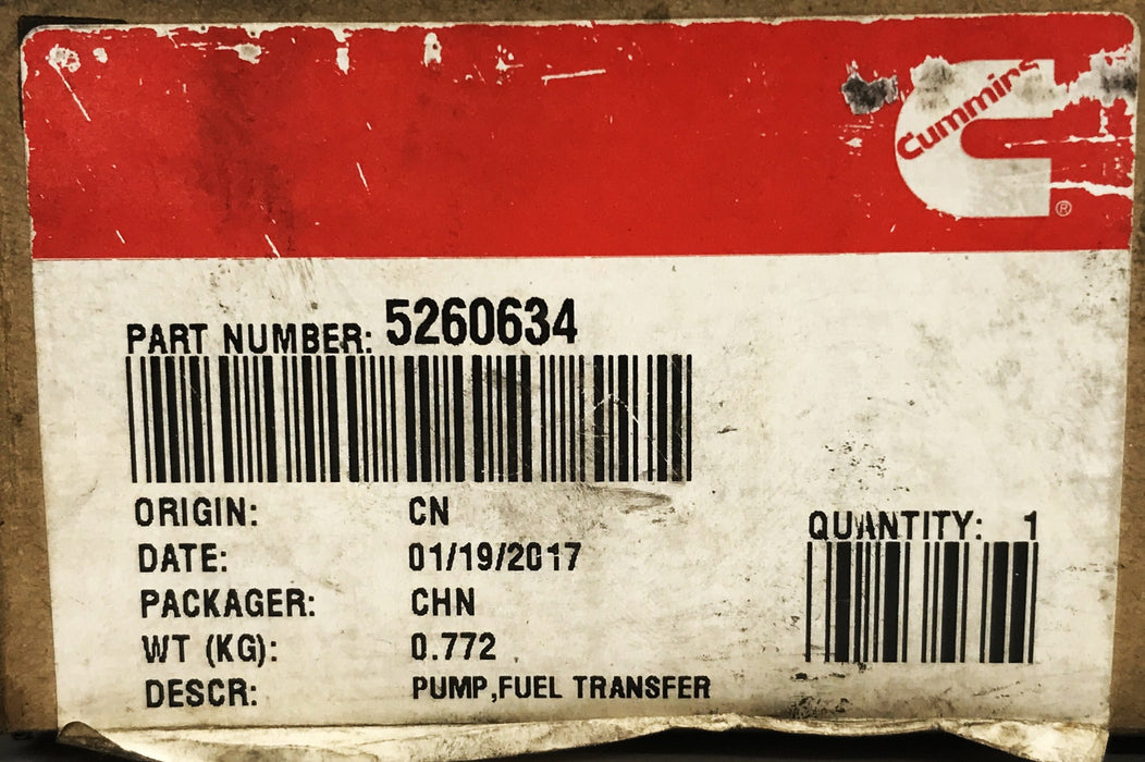 Cummins OEM Fuel Transfer Pump 5260634 NOS
