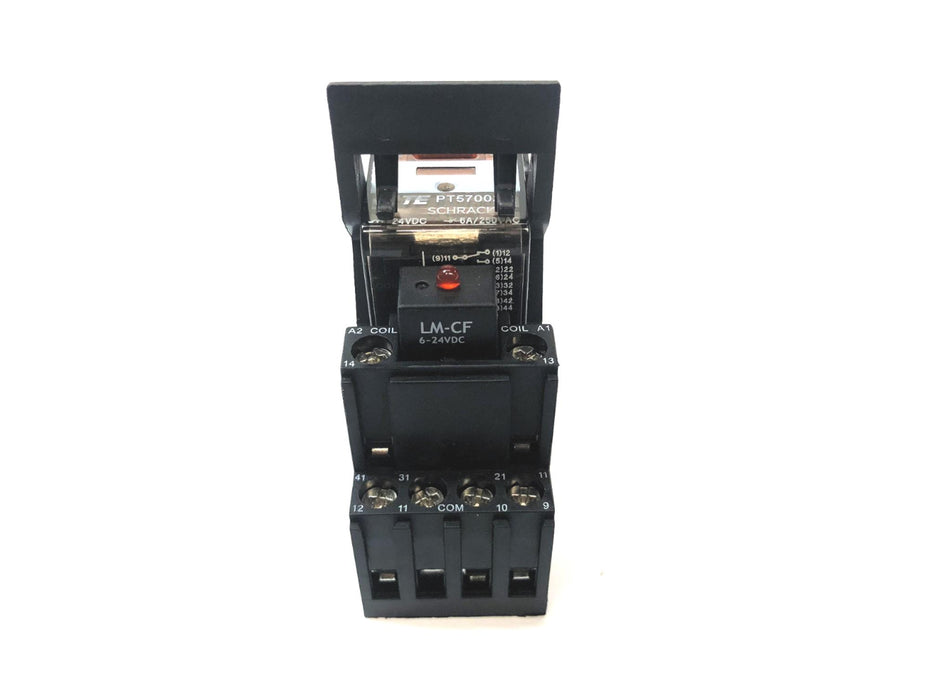 SHC/SCHRACK Relay W/ Base Socket PT570024/PYF-14BE NOS
