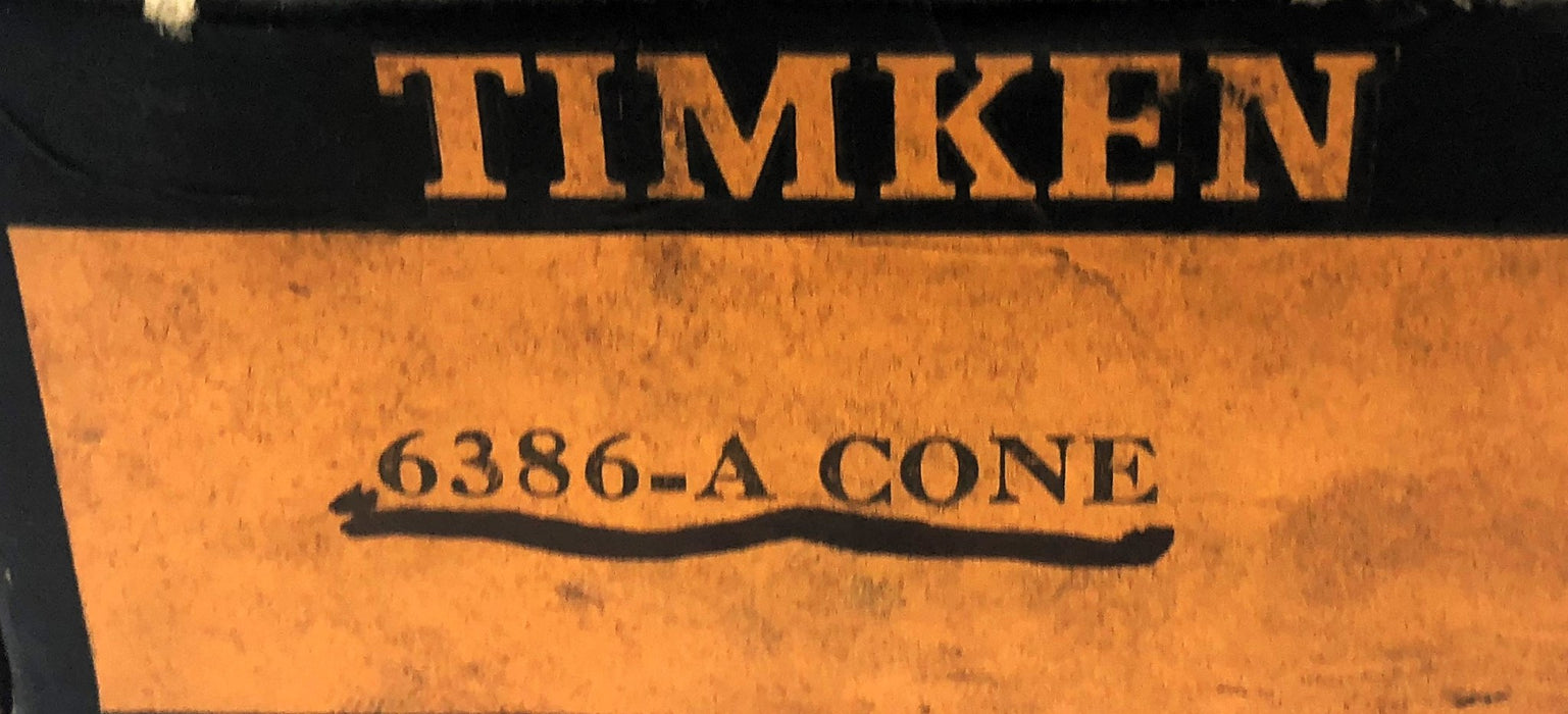 Timken Tapered Roller Bearing Cone 6386-A NOS