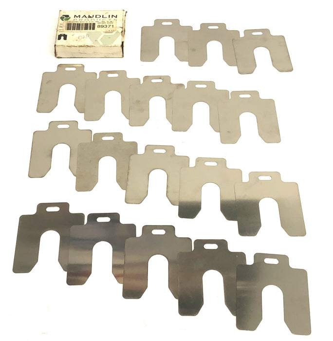 Maudlin 3x3 Inch .020 .508mm Slotted Shim 2NZN2 [Lot of 18] NOS