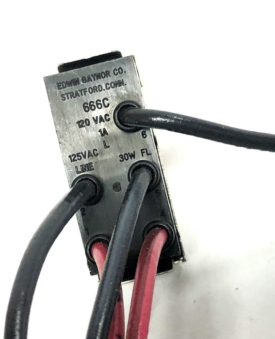 Edwin Caynor Co 120VAC 1A 30W FL Pushbutton Switch 666C NOS