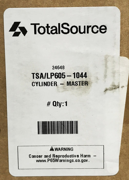 Total Source Forklift Master Cylinder LP605-1044 NOS