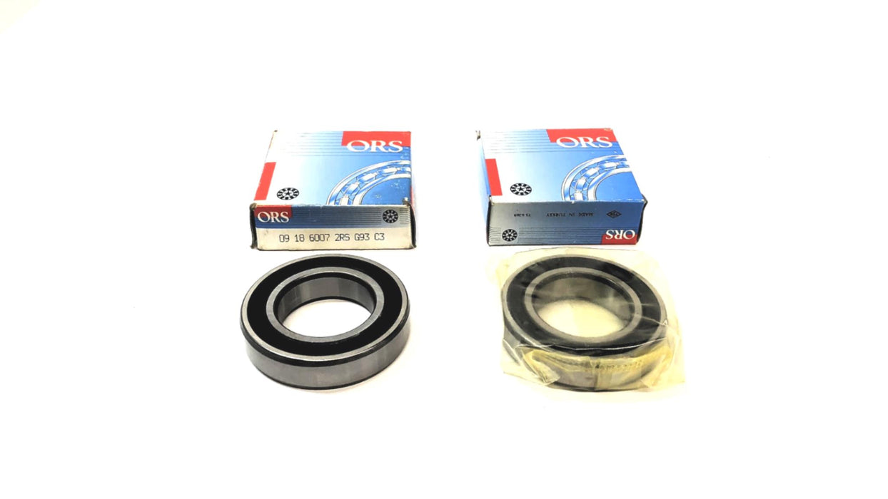 ORS Sealed Ball Bearing 6007-2RS-G93-C3 [Lot of 2] NOS