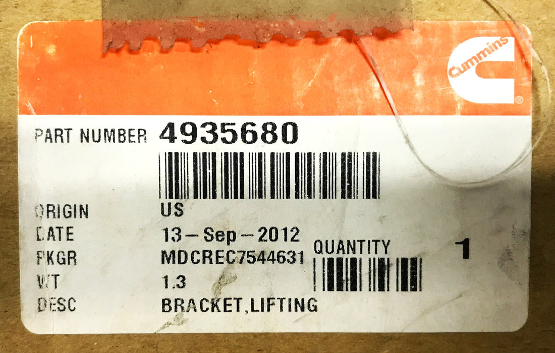 Cummins OEM Lifting Bracket 4935680 NOS