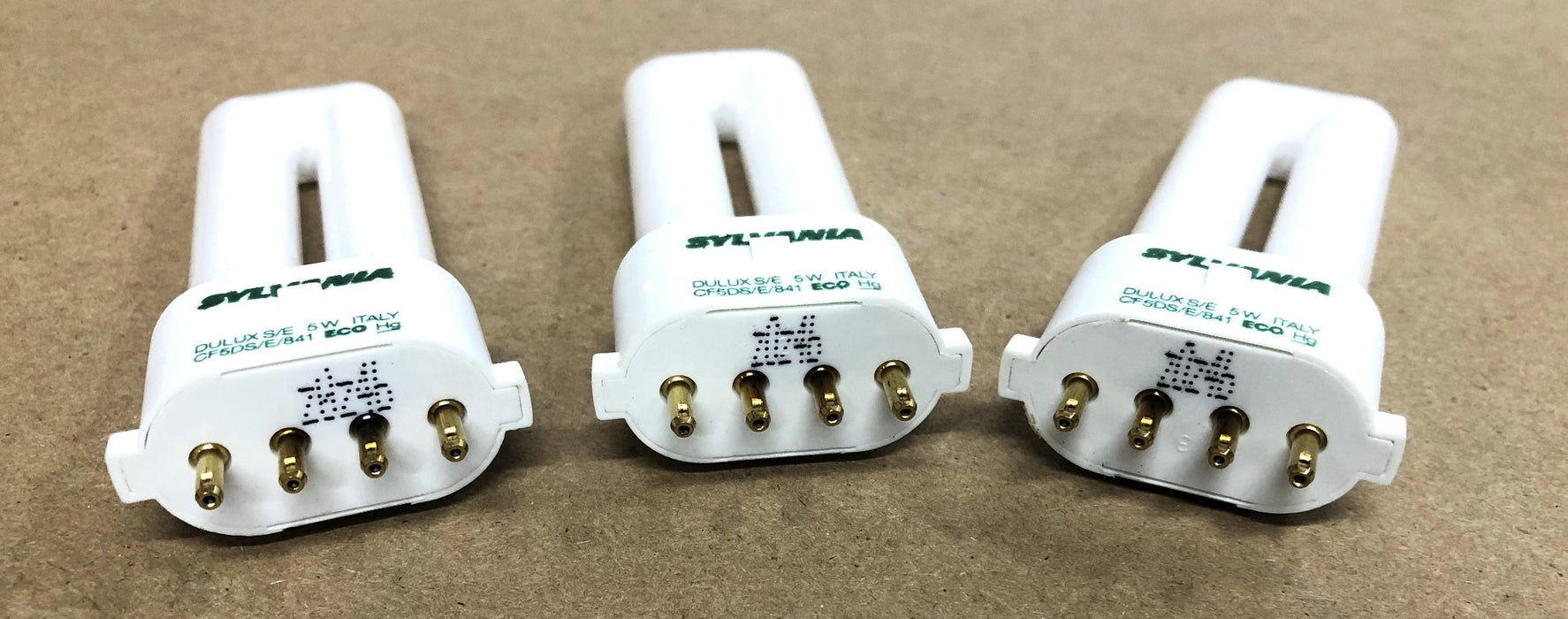 Sylvania Deluze S/E 2G7 Base 5W Twin Tube CF5DS/E/841 (20315) [Lot of 3] NOS