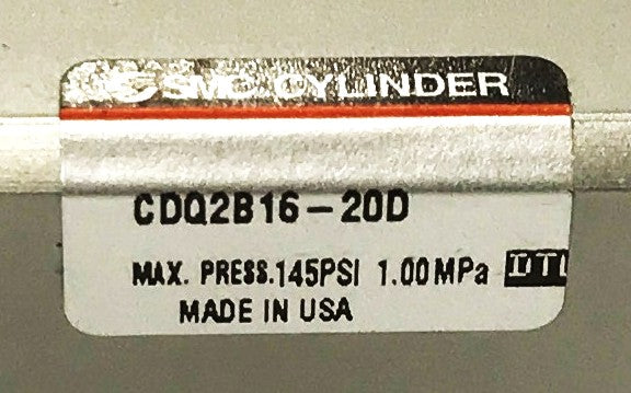 SMC Pneumatic Cylinder CDQ2B16-20D [Lot of 2] NOS