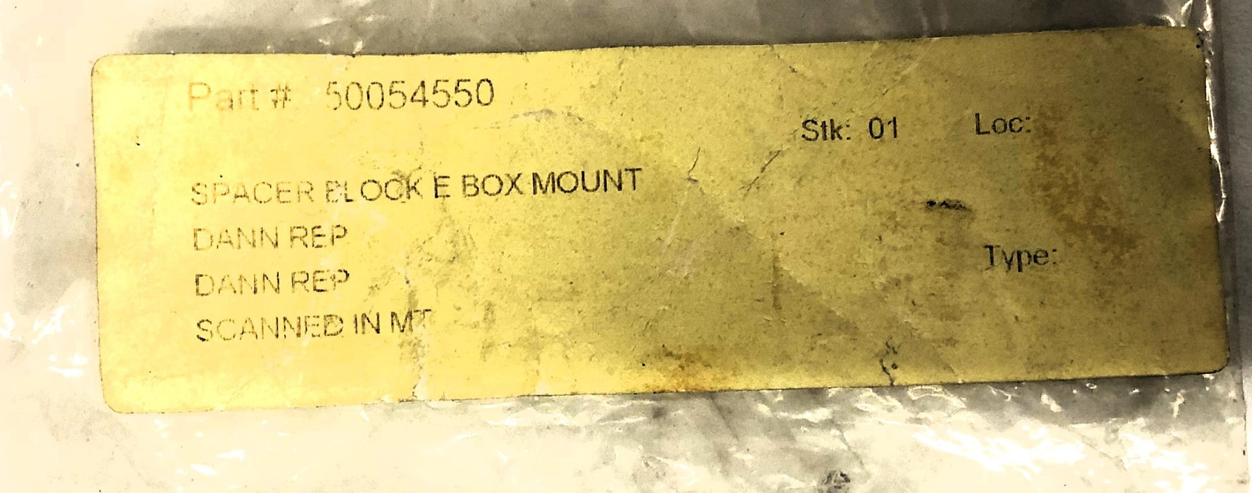 Lantech E Box Mount Spacer Block 50054550 NOS