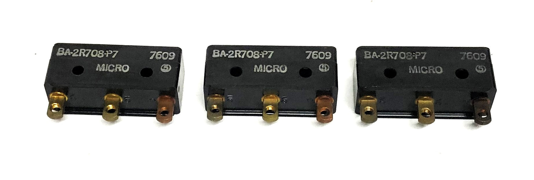 Micro Switch Relay BA-2R708-P7 (7609) [Lot of 3] NOS
