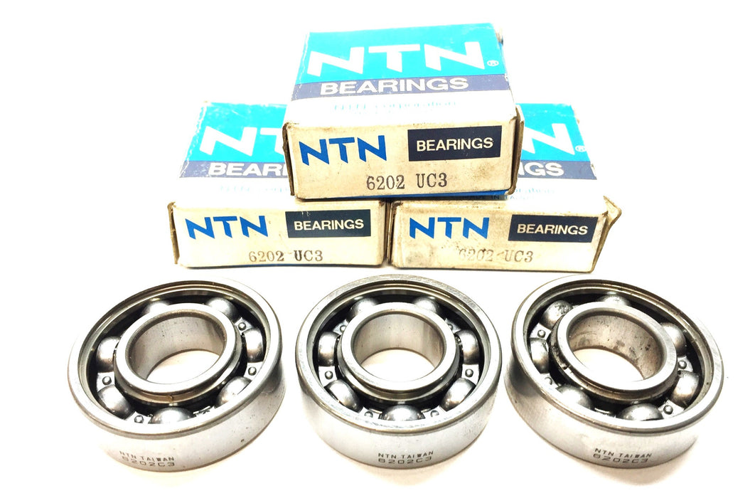 NTN Deep Groove Ball Bearing 6202UC3 [Lot of 3] NOS