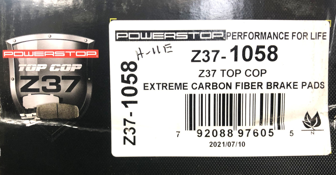 Powerstop Extreme Carbon Fiber Brake Pads Z37-1058 NOS