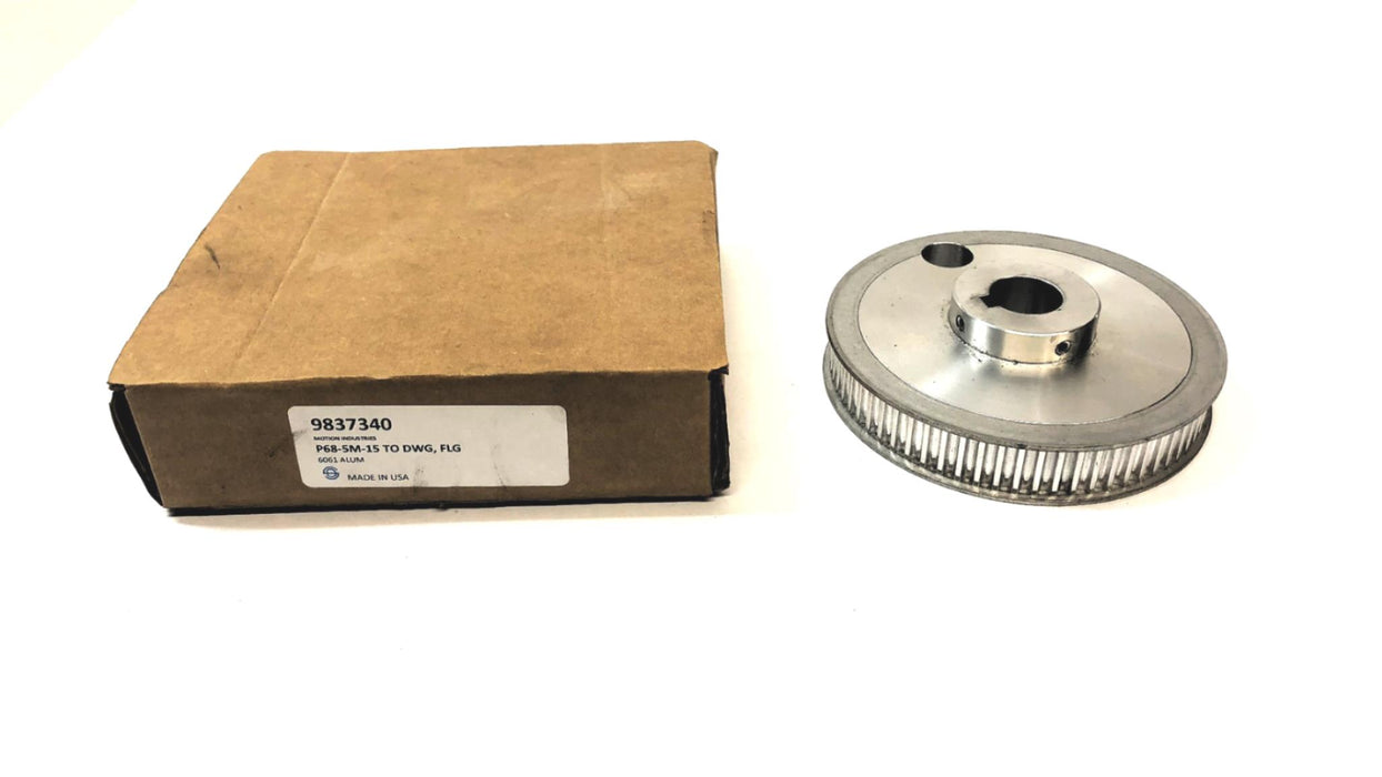 Motion Industries 68t Pulley Looper Drive P68-5M-15 to DRWG 9837340 NOS
