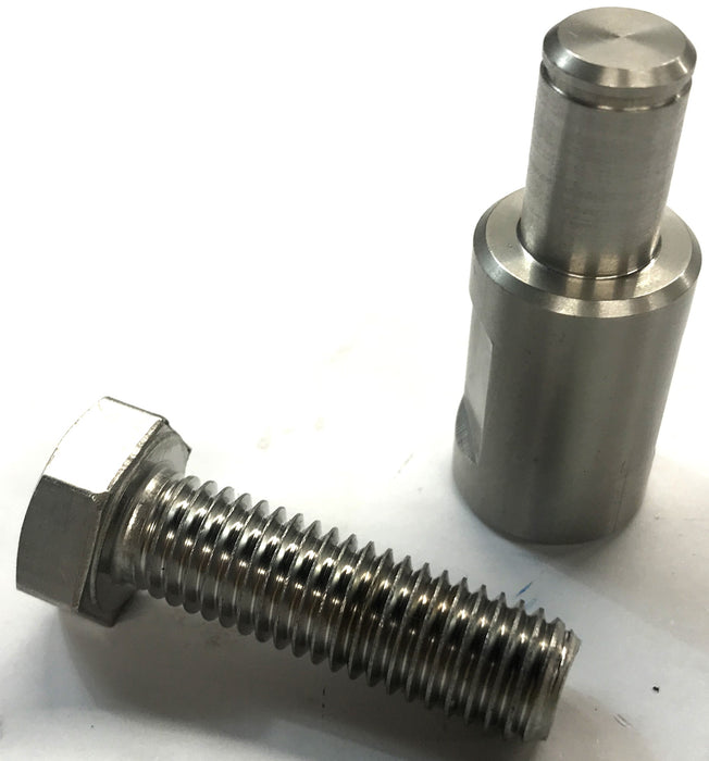 Marel Stainless Steel 2" Threaded Shaft Pin W/ Bolt 9845934 NOS