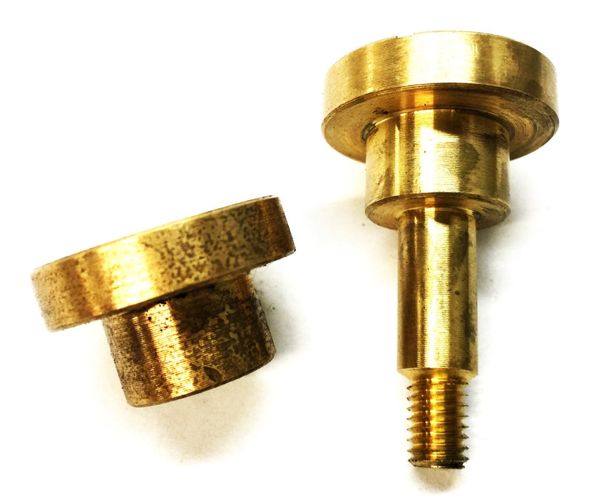 Unbranded Brass Shoulder Screw and Cap Set (2pcs) NOS