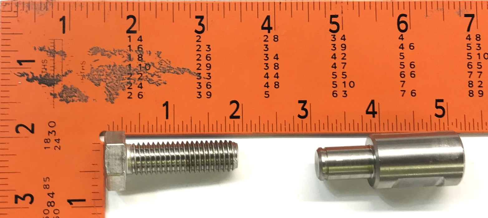 Marel Stainless Steel 2" Threaded Shaft Pin W/ Bolt 9845934 NOS