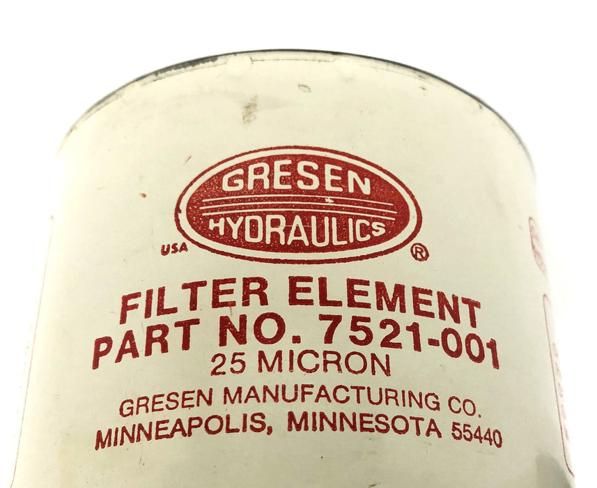Gresen Hydraulics Filter 7521-001 NOS