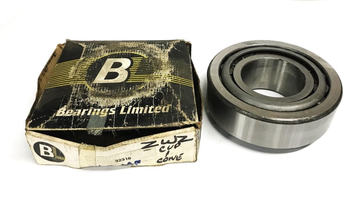 Bearings Limited Tapered Roller Bearing Cone and Cup 32316 NOS