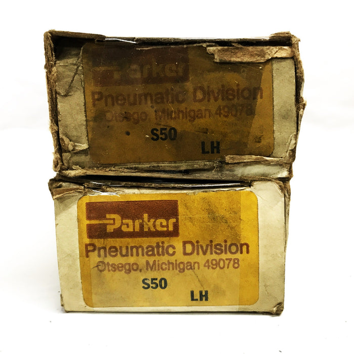 Parker Pneumatic Flow Control Valve S50LH [Lot of 2] NOS