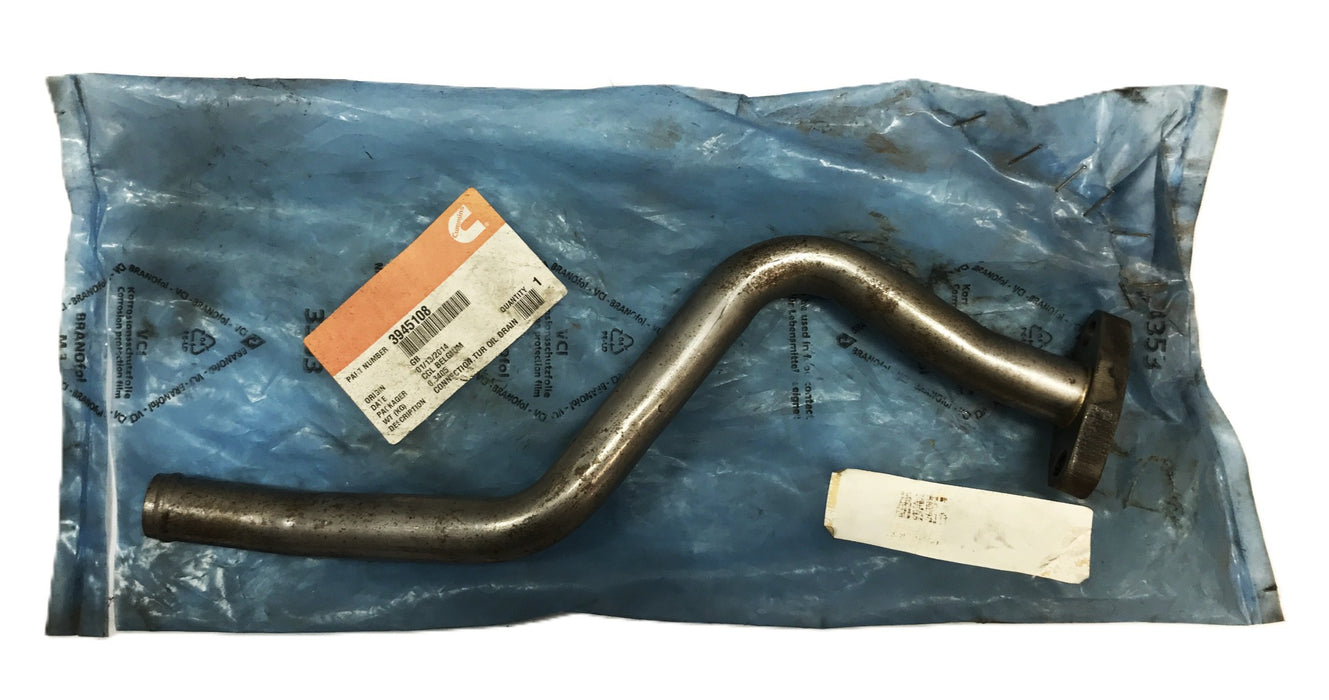 Cummins OEM Turbo Oil Drain Connection 3945108 NOS