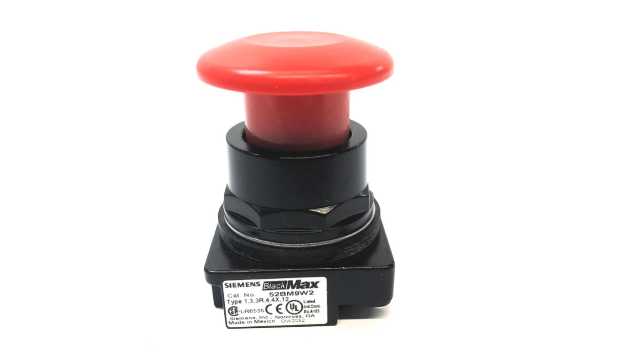 Siemens 1-3/4" 2 Position Mushroom Operator Switch 52BM9W2 NOS