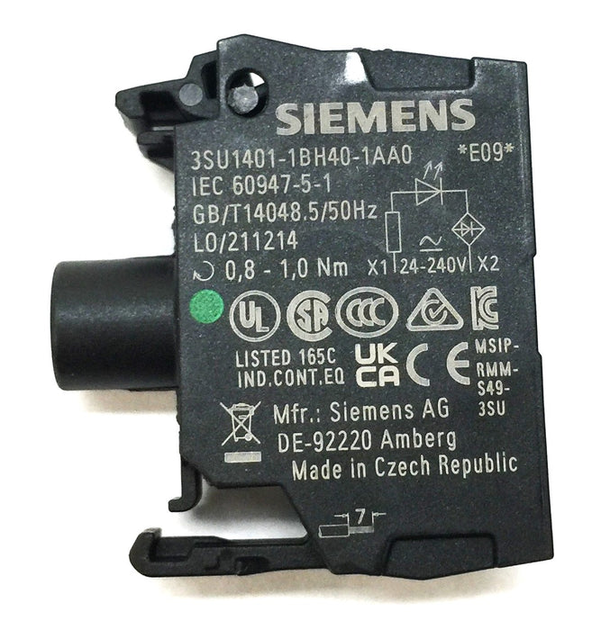 SIEMENS Led Module Terminal 3SU1401-1BH40-1AA0 [Lot of 3] NOS