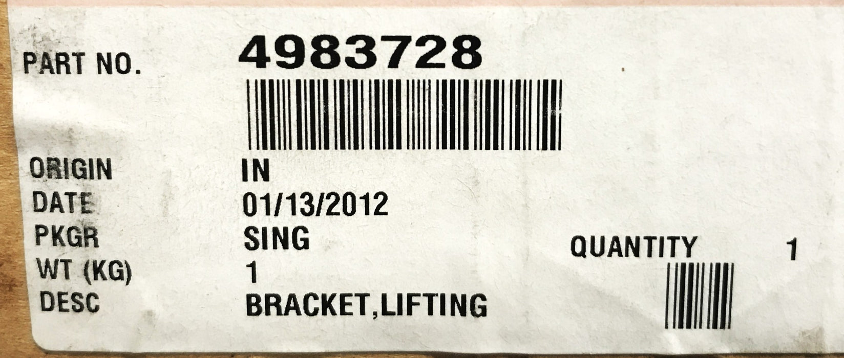 Cummins OEM Engine Lifting Bracket 4983728 NOS