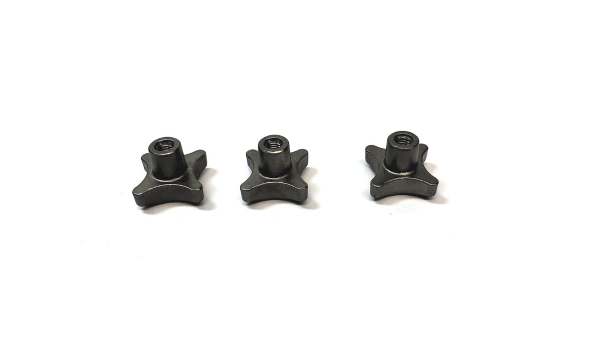 Unbranded M8-1.25 Female Stainless Cross Knob [Lot of 3] NOS
