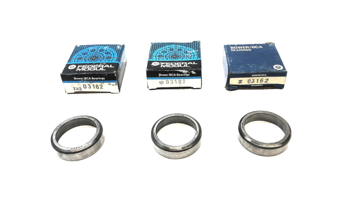 Bower Tapered Roller Bearing Cup Made in Japan 03162 [Lot of 3] NOS